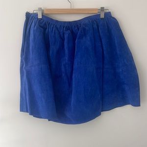 PJK skirt leather cobalt blue